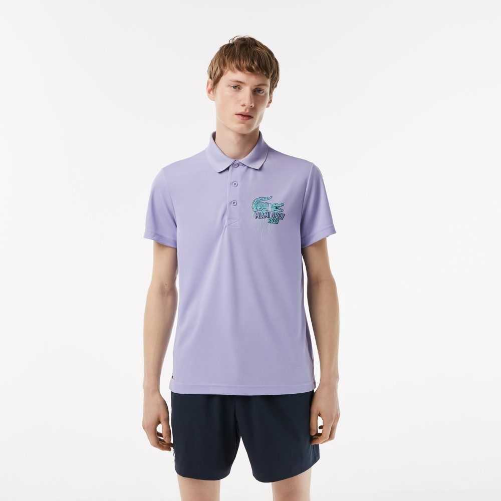 Lacoste Deporte Miami Open Edition Pique Moradas | 8971-KQGOA