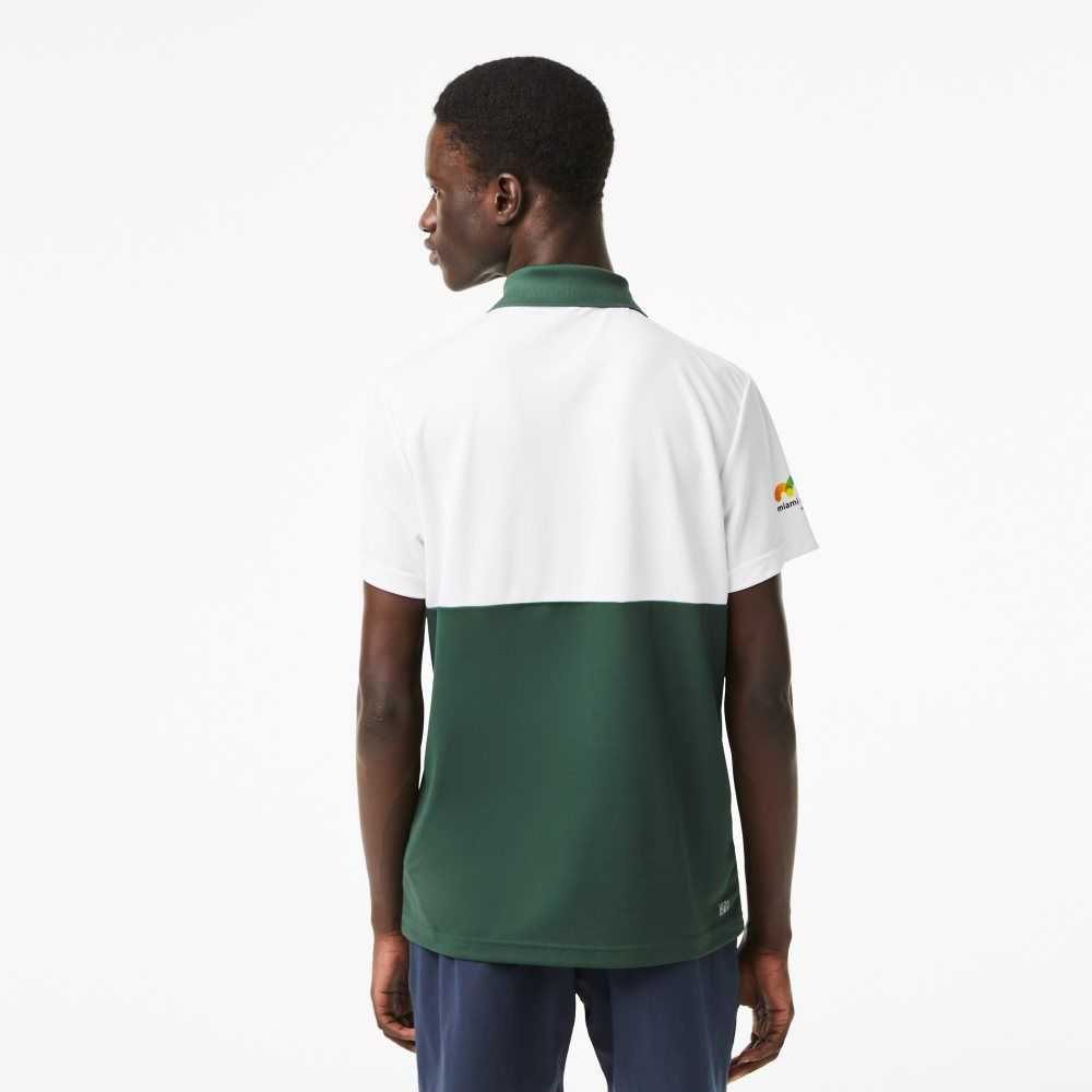 Lacoste Deporte Miami Open Edition Stripe Blancas Naranjas Verde | 1075-ZKEXY