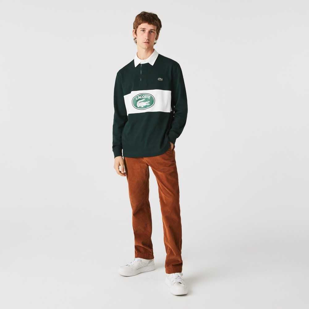 Lacoste Directo Fit Corduroy Chinos Marrones | 9047-OUXPJ