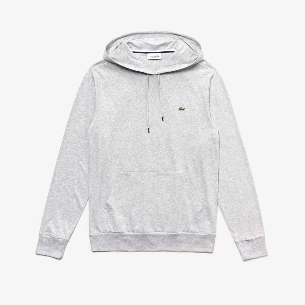 Lacoste Encapuchado Algodon Jersey Sweatshirt Gris | 3196-NRXQL