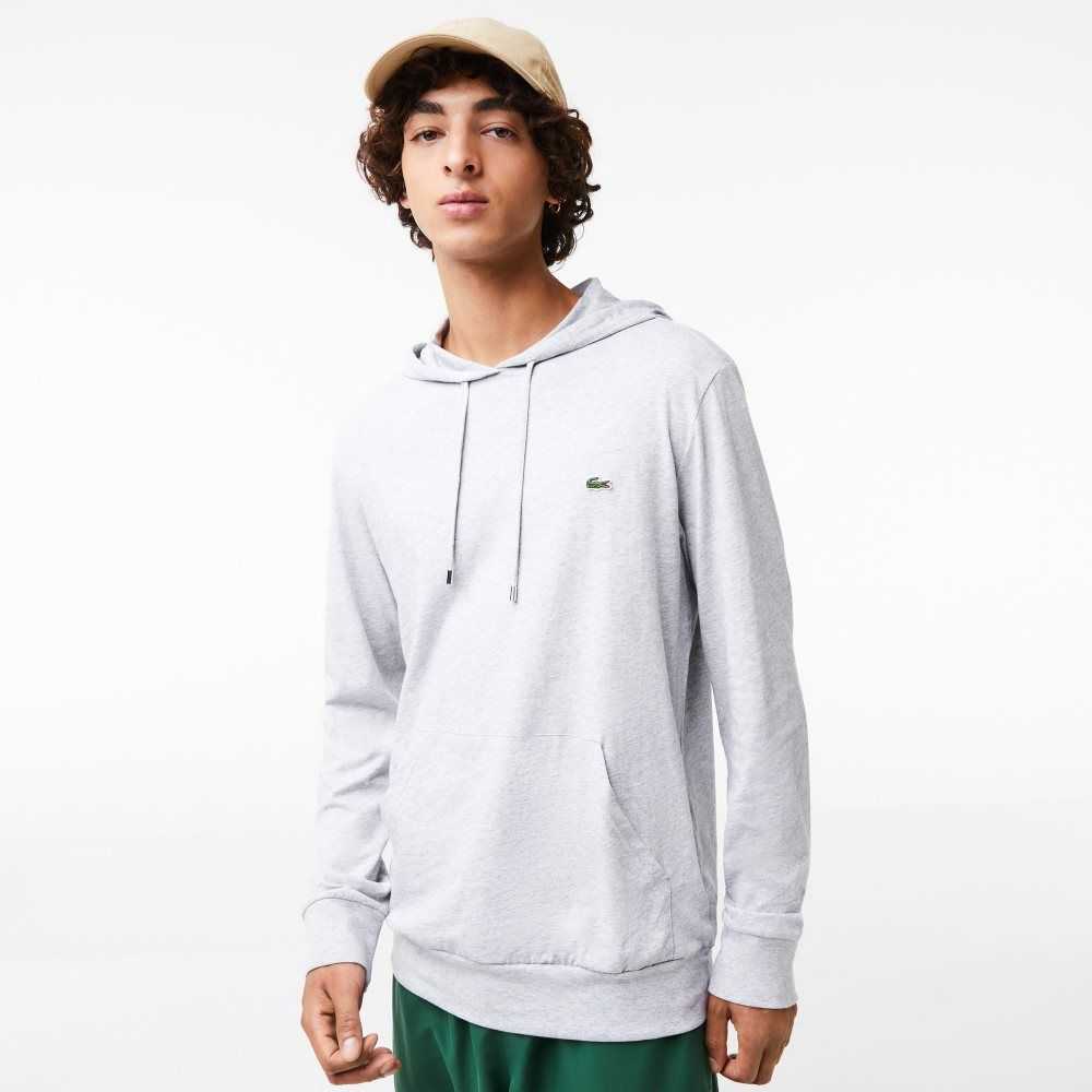 Lacoste Encapuchado Algodon Jersey Sweatshirt Gris | 3196-NRXQL