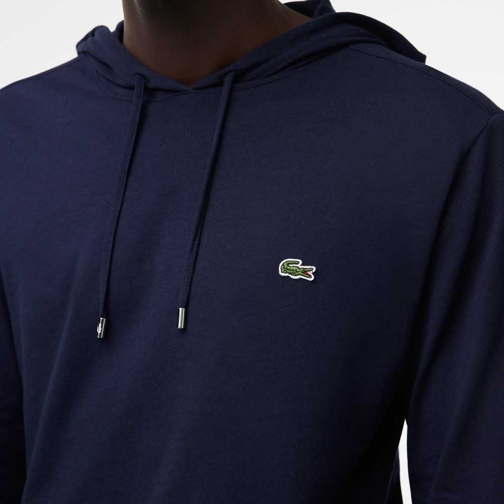 Lacoste Encapuchado Algodon Jersey Sweatshirt Azul Marino Azules | 4580-POIAG