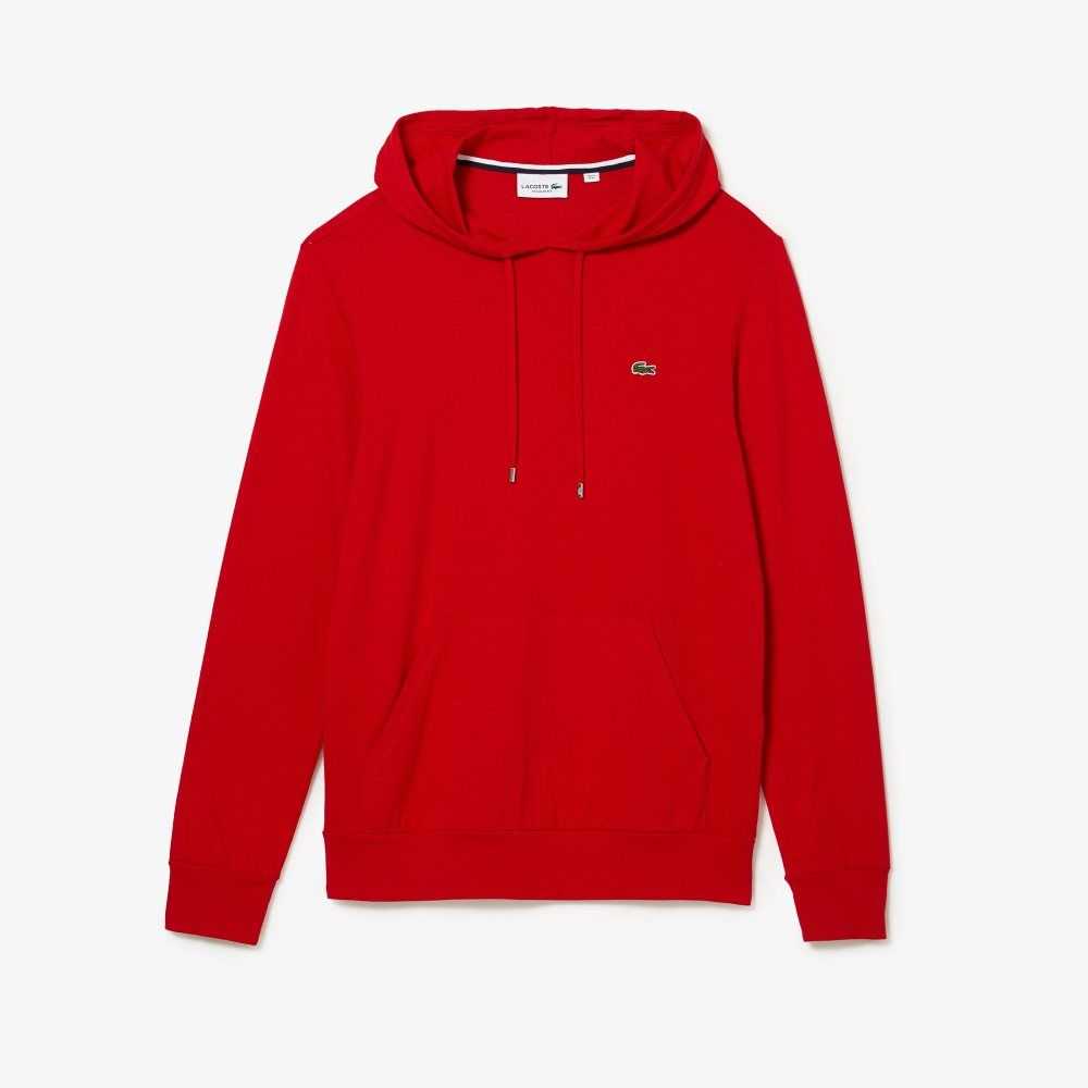 Lacoste Encapuchado Algodon Jersey Sweatshirt Rojas | 4625-KLBRT