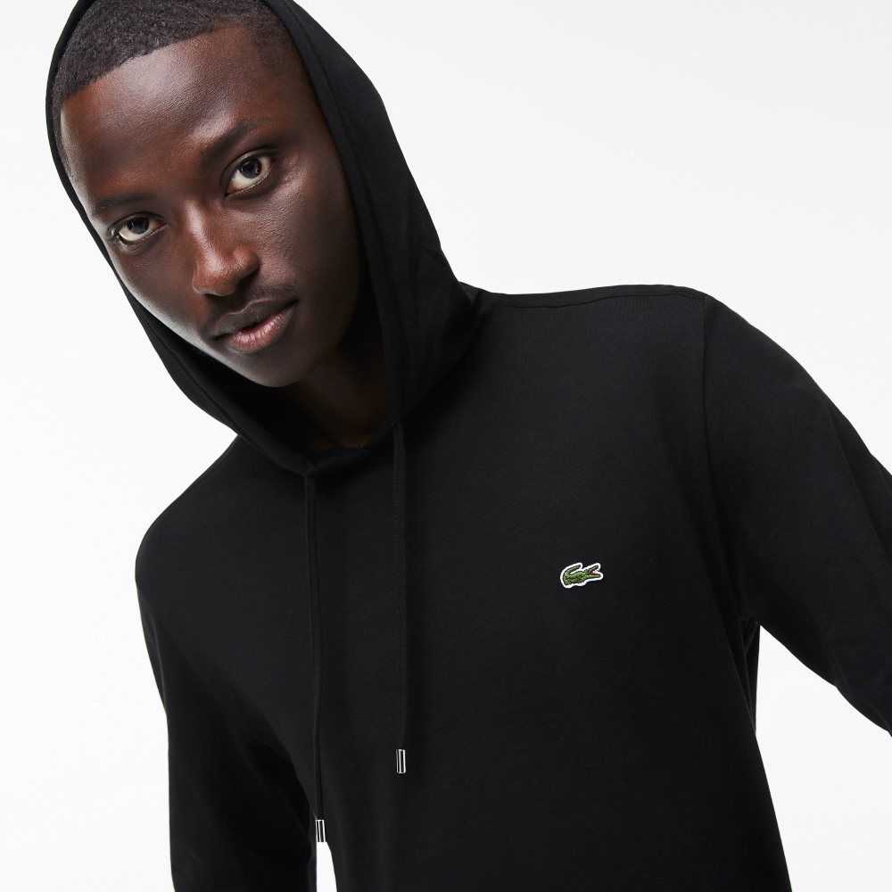 Lacoste Encapuchado Algodon Jersey Sweatshirt Negras | 6801-LEAJU