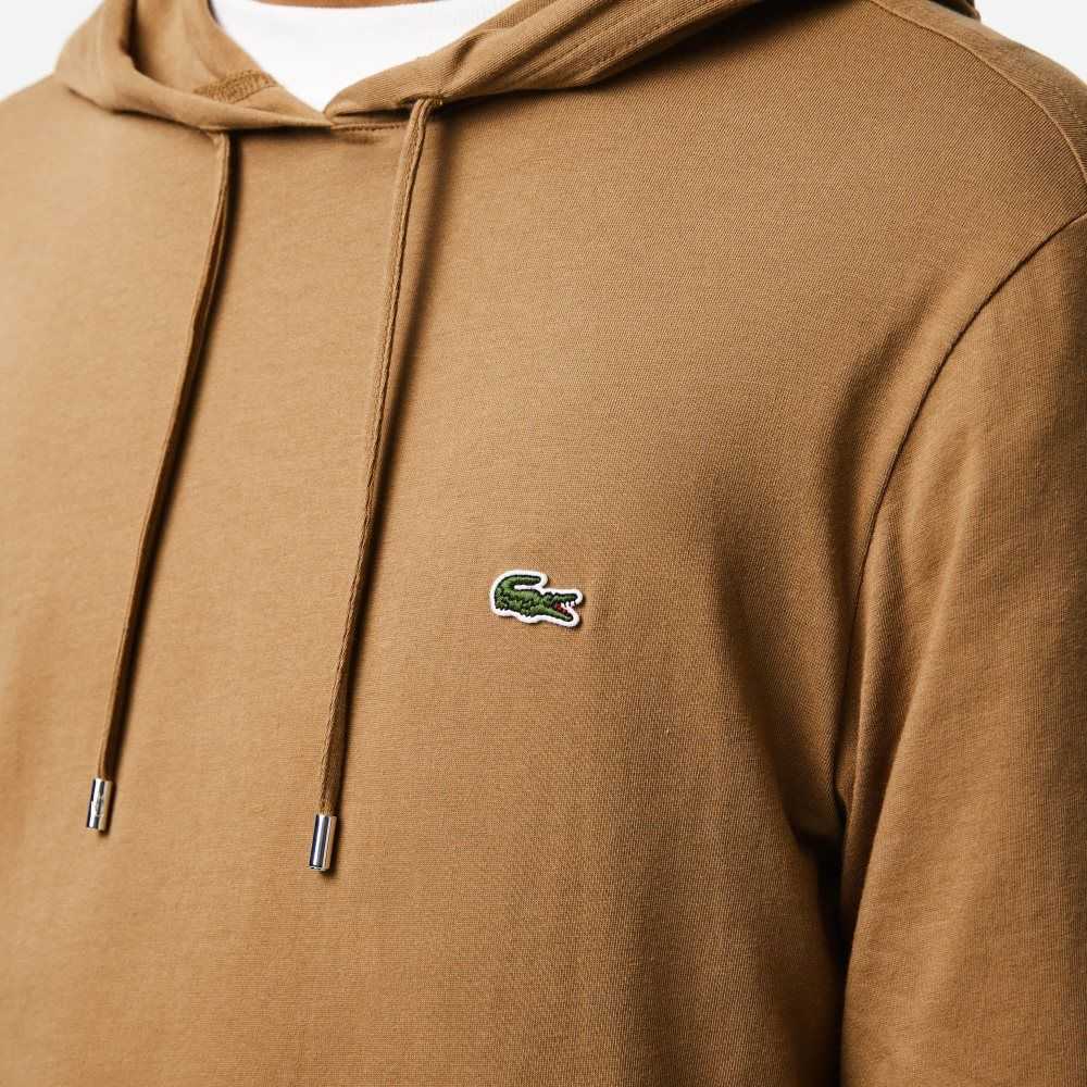 Lacoste Encapuchado Algodon Jersey Sweatshirt Marrones | 9034-TAERG