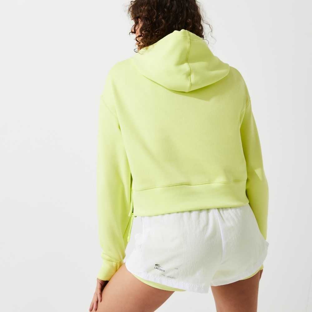 Lacoste Encapuchado Cropped Stretch Algodon Blend Amarillo | 5702-QBFAC