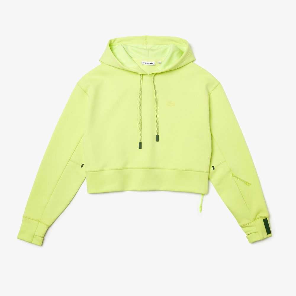 Lacoste Encapuchado Cropped Stretch Algodon Blend Amarillo | 5702-QBFAC