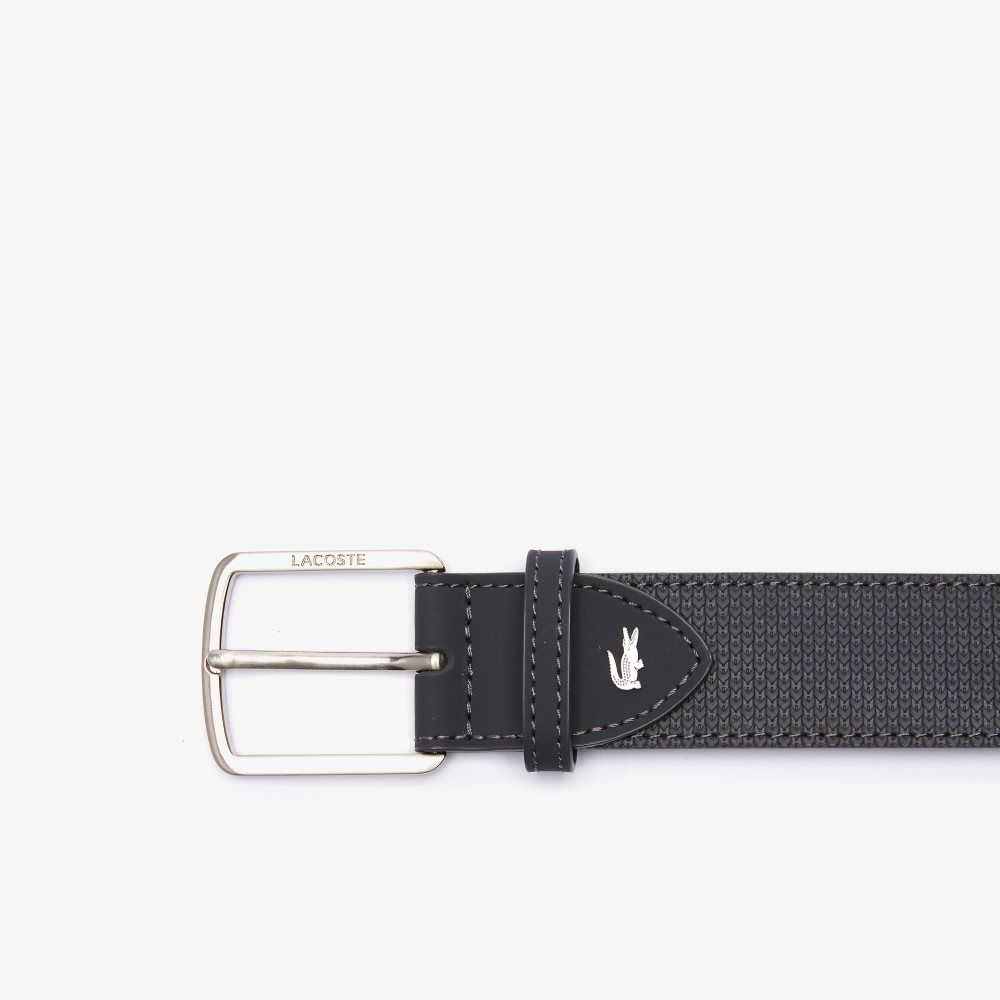 Lacoste Engraved Hebilla Reversible Pique Cuero Belt Marrones Oscuro | 9432-RITMK