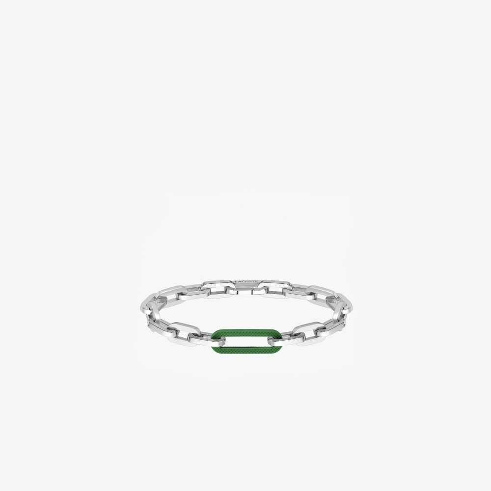 Lacoste Ensemble Bracelet Plateadas Verde | 8136-MDGBW