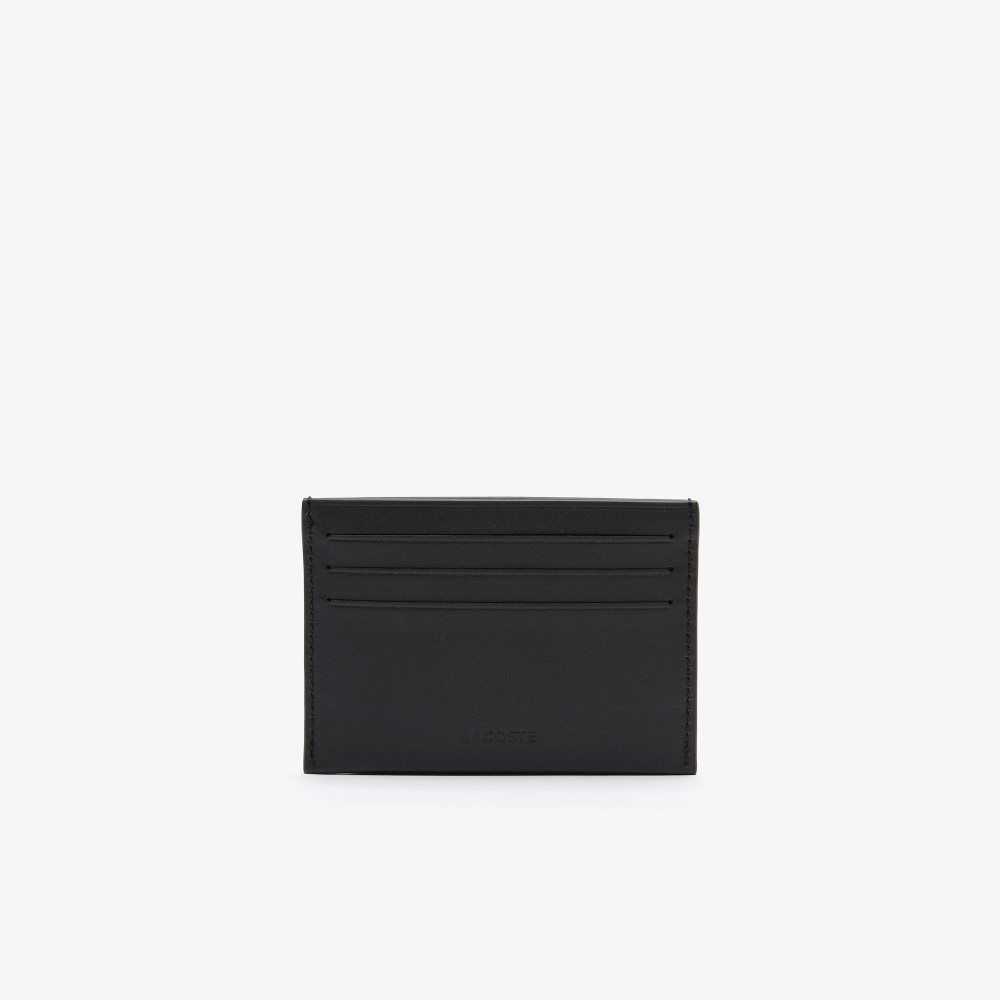 Lacoste Fitzgerald Cuero Card Holder Negras | 3091-KNIMB