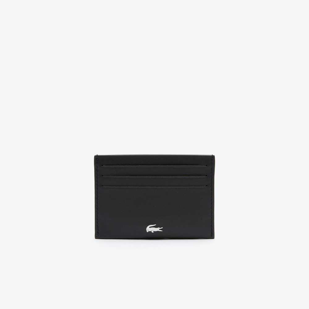 Lacoste Fitzgerald Cuero Card Holder Negras | 3091-KNIMB