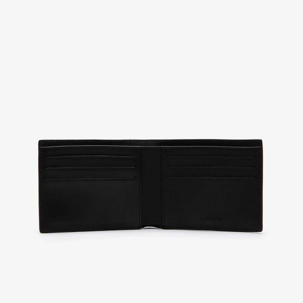 Lacoste Fitzgerald Cuero Six Card Wallet Negras | 6348-HXTLB