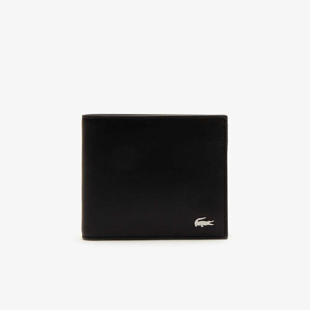 Lacoste Fitzgerald Cuero Wallet And Card Holder Set Negras | 8021-HRUTJ