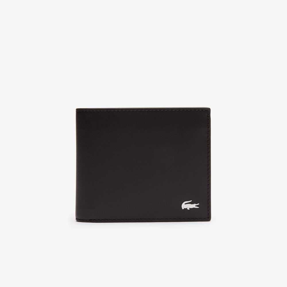 Lacoste Fitzgerald Cuero Wallet Marrones Oscuro | 1042-DIMFO