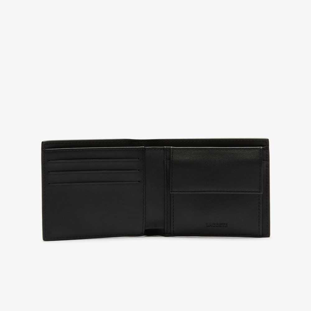 Lacoste Fitzgerald Cuero Wallet Negras | 2685-ROPEK