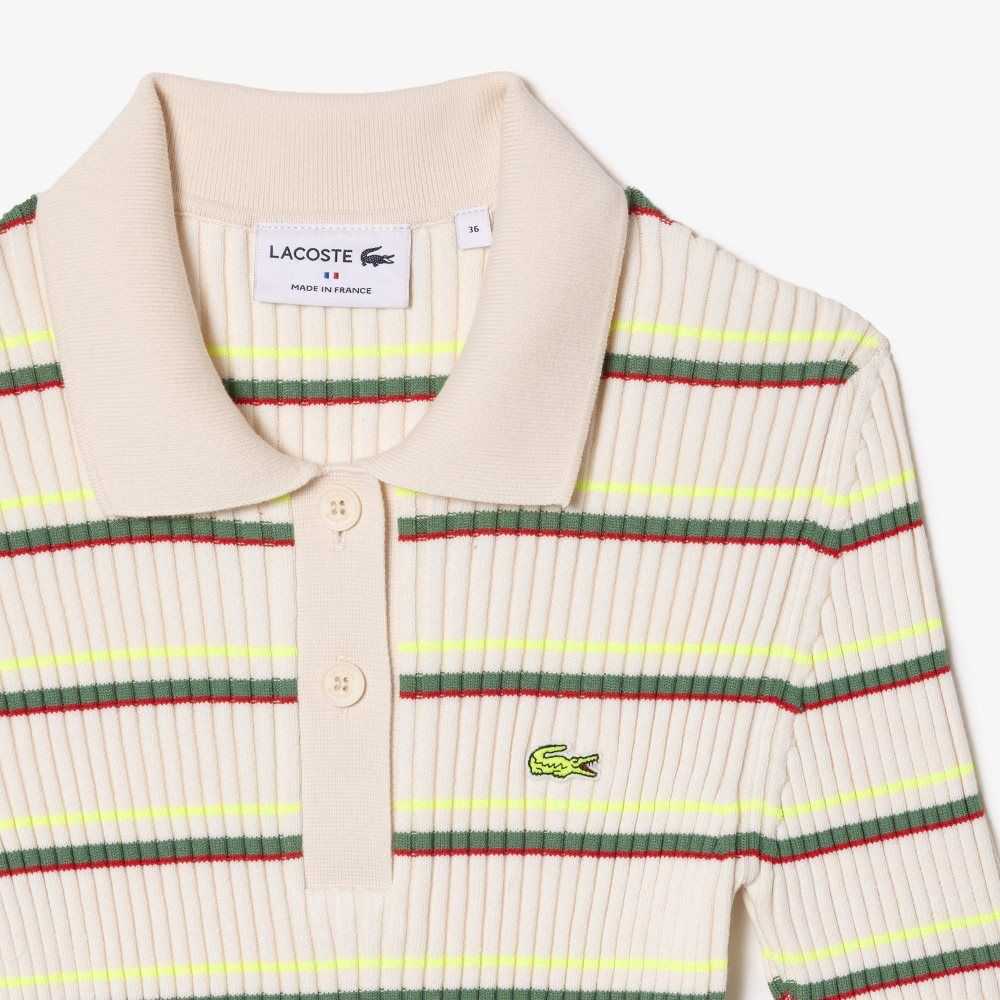 Lacoste French Made A Rayas Polo Blancas | 3921-QWYXK