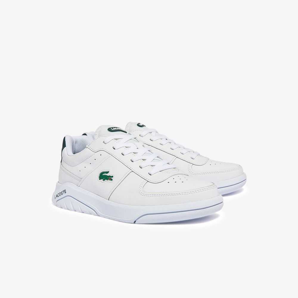 Lacoste Game Advance Cuero Blancas Verde Oscuro | 6539-FIMUR