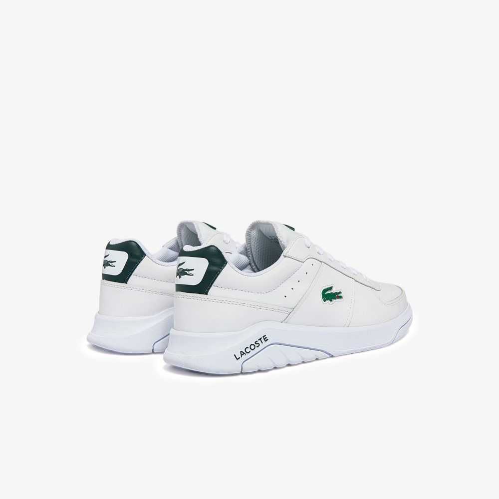 Lacoste Game Advance Cuero Blancas Verde Oscuro | 6539-FIMUR