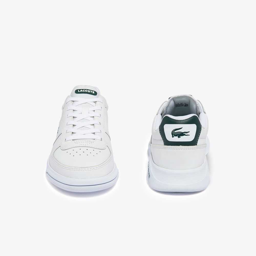 Lacoste Game Advance Cuero Blancas Verde Oscuro | 6539-FIMUR