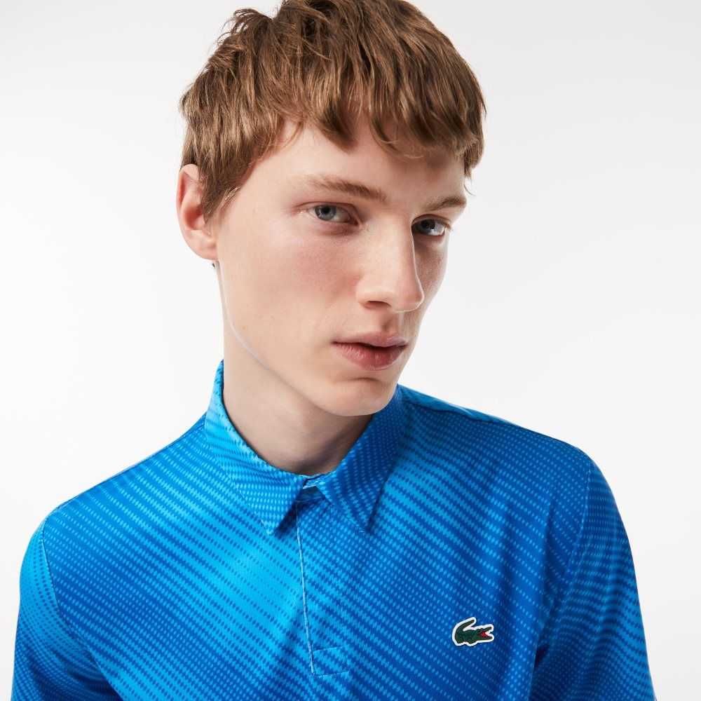 Lacoste Golf Printed Recycled Polyester Azules | 2948-ROYQA