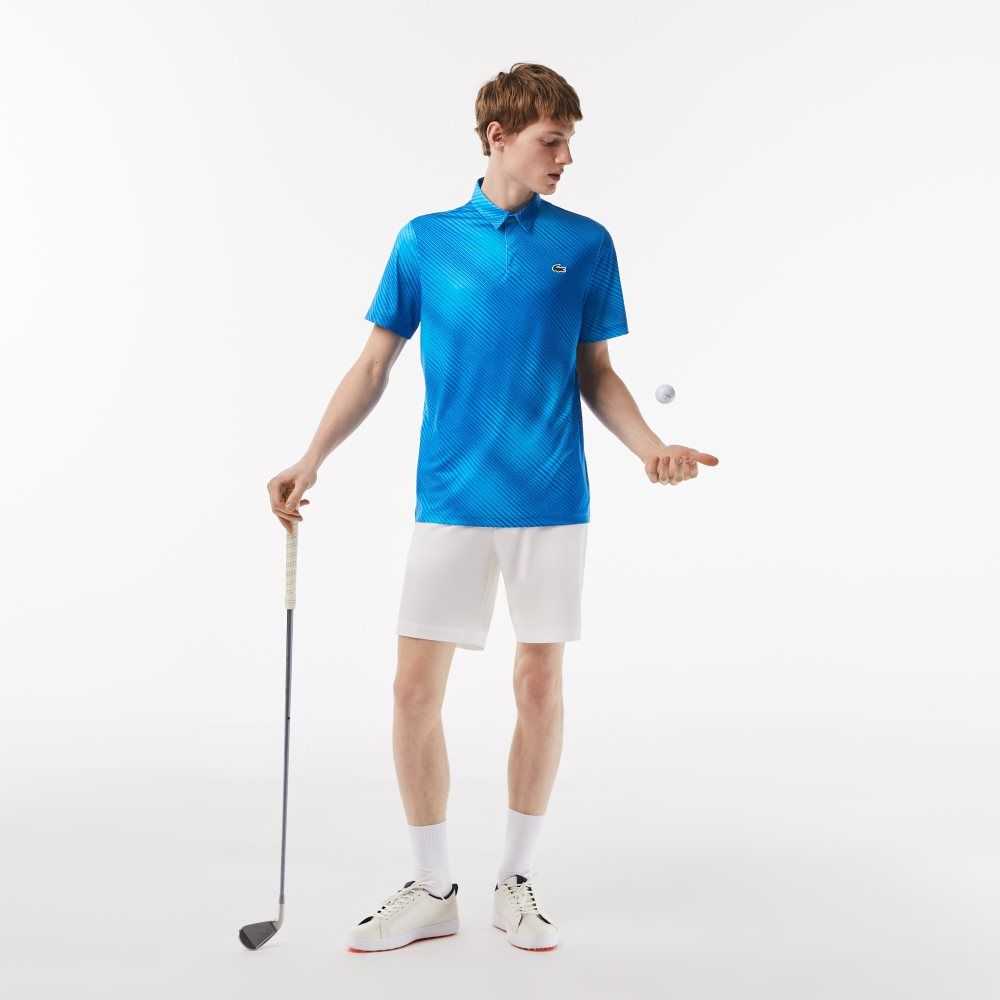 Lacoste Golf Printed Recycled Polyester Azules | 2948-ROYQA