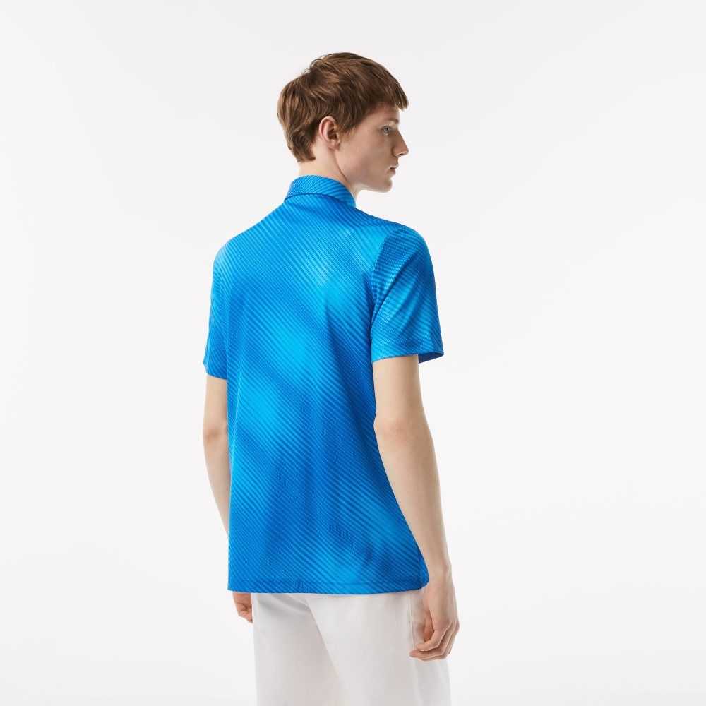 Lacoste Golf Printed Recycled Polyester Azules | 2948-ROYQA