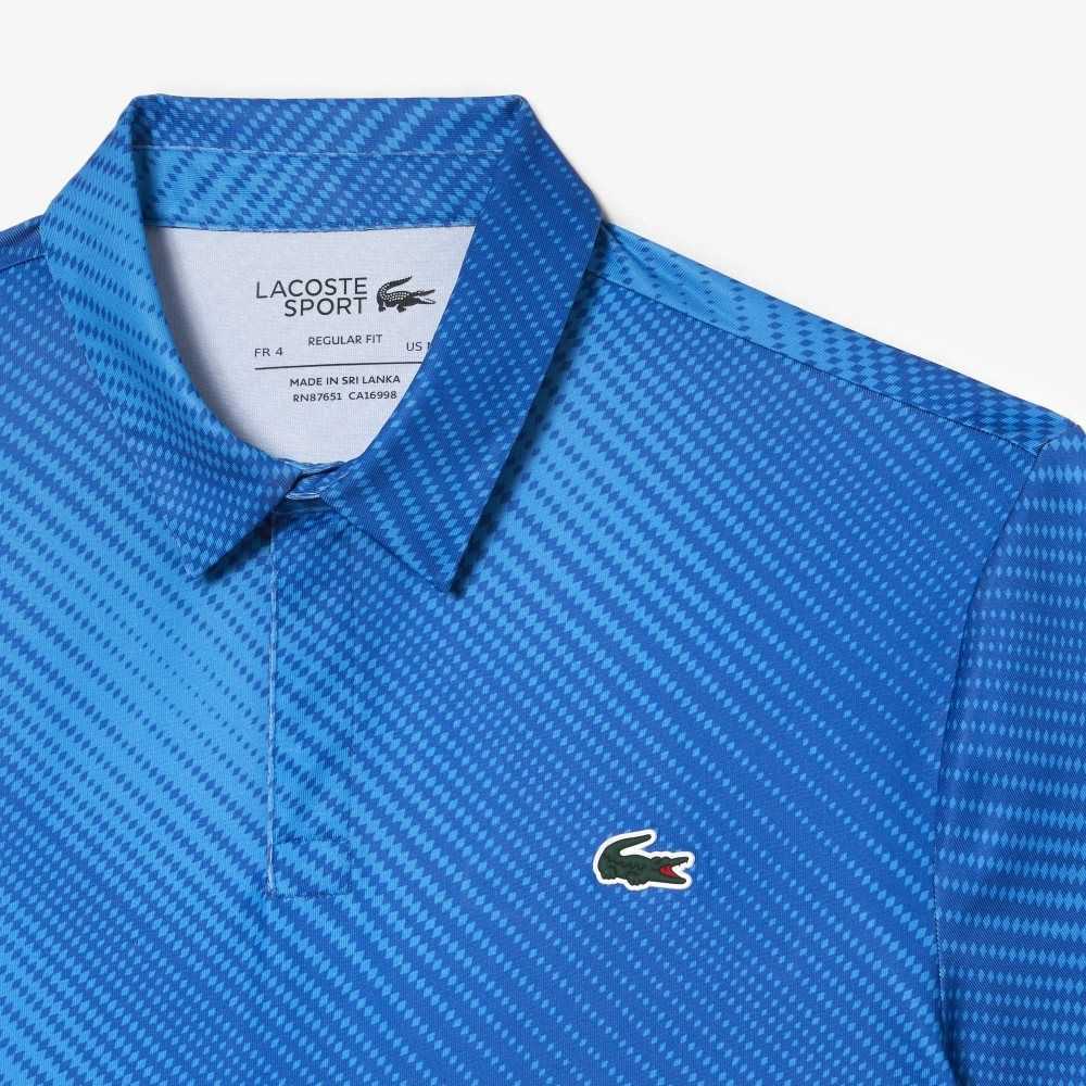 Lacoste Golf Printed Recycled Polyester Azules | 2948-ROYQA