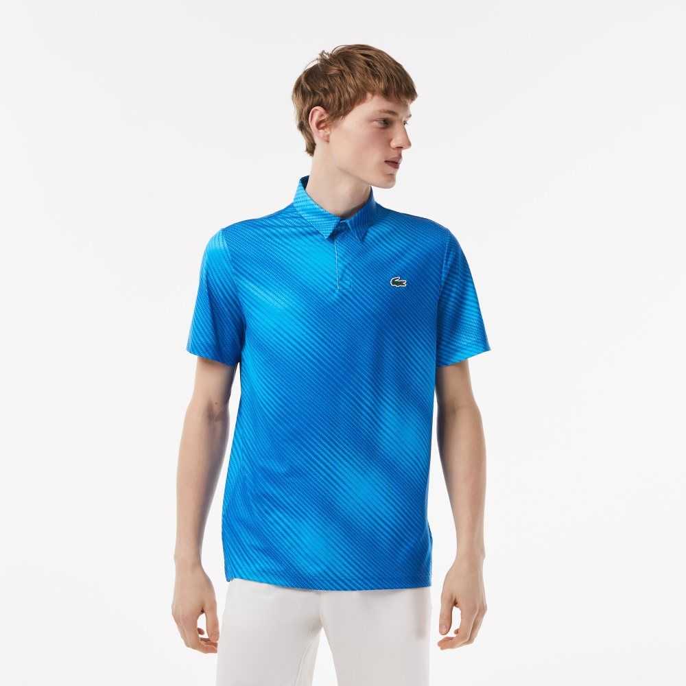 Lacoste Golf Printed Recycled Polyester Azules | 2948-ROYQA