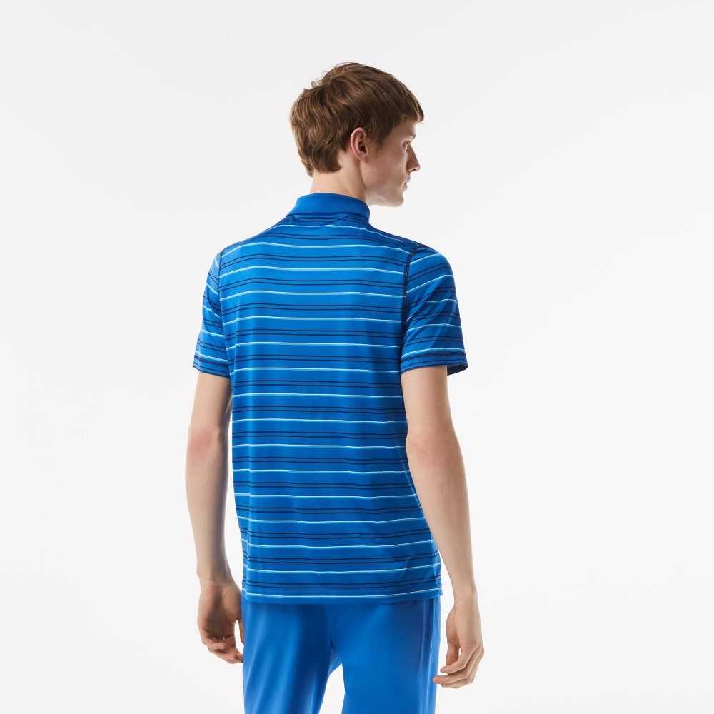 Lacoste Golf Recycled Polyester Stripe Azules Azul Marino Azules Blancas Azules | 5370-PDKGM