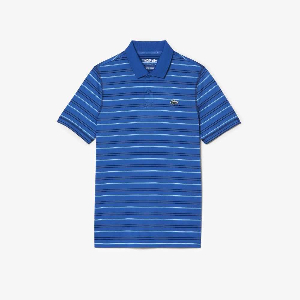 Lacoste Golf Recycled Polyester Stripe Azules Azul Marino Azules Blancas Azules | 5370-PDKGM