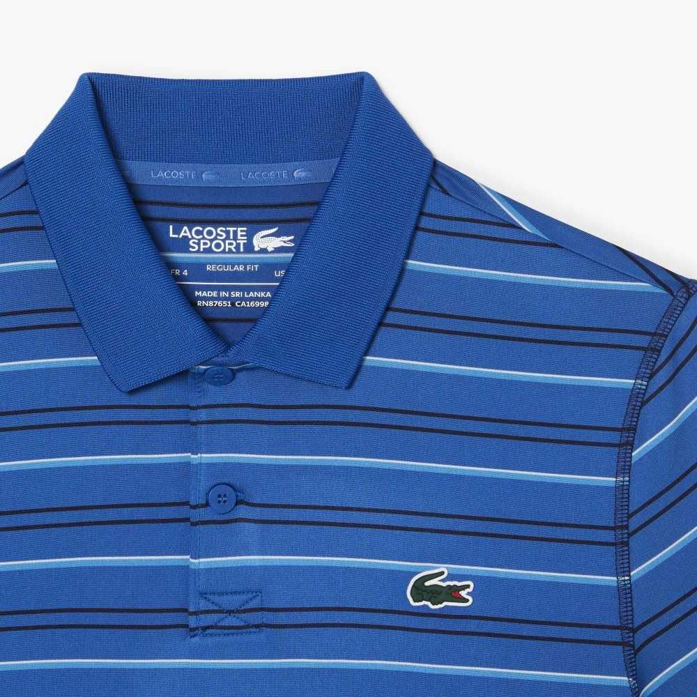 Lacoste Golf Recycled Polyester Stripe Azules Azul Marino Azules Blancas Azules | 5370-PDKGM