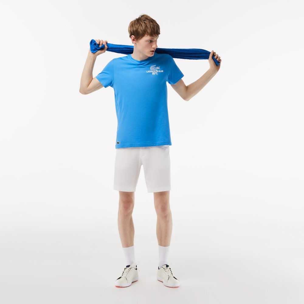 Lacoste Golf Regular Fit Organic Algodon Azules | 9102-PDEAT