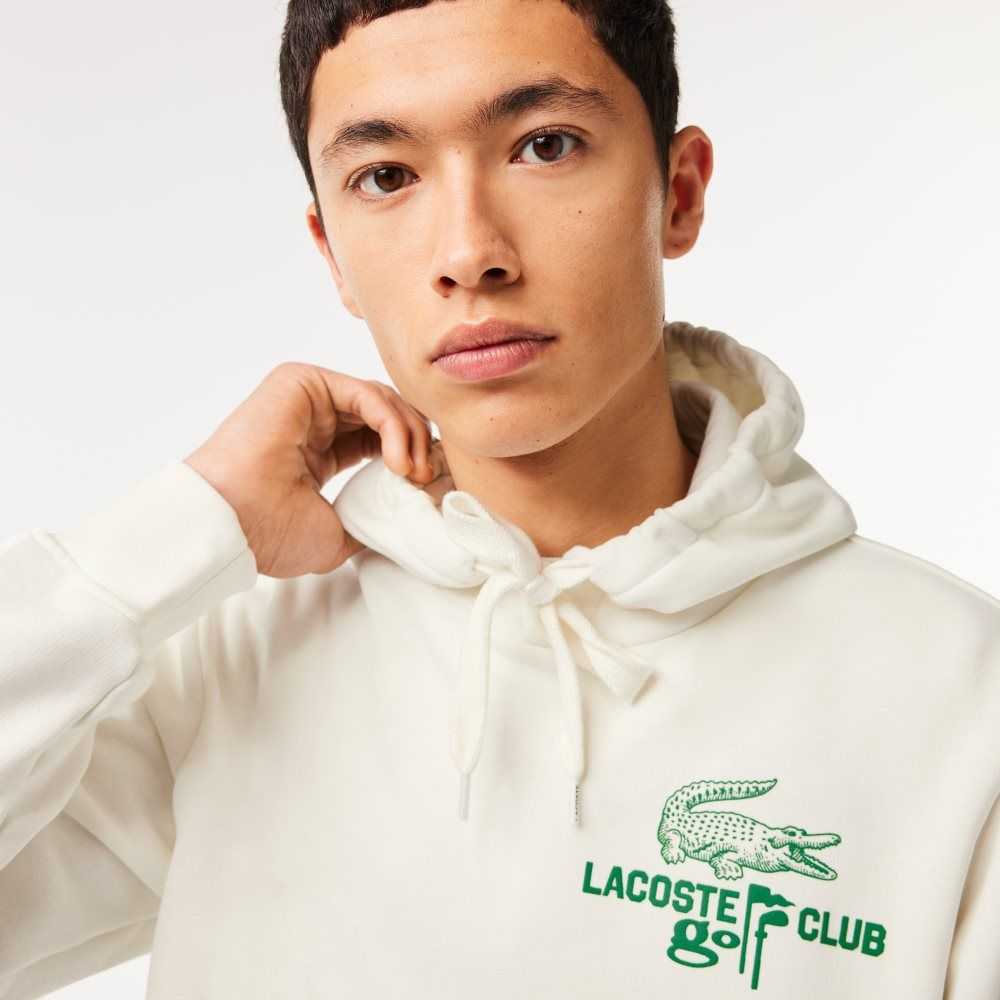 Lacoste Golf Relaxed Fit Hoodie Blancas | 0213-PQBHW