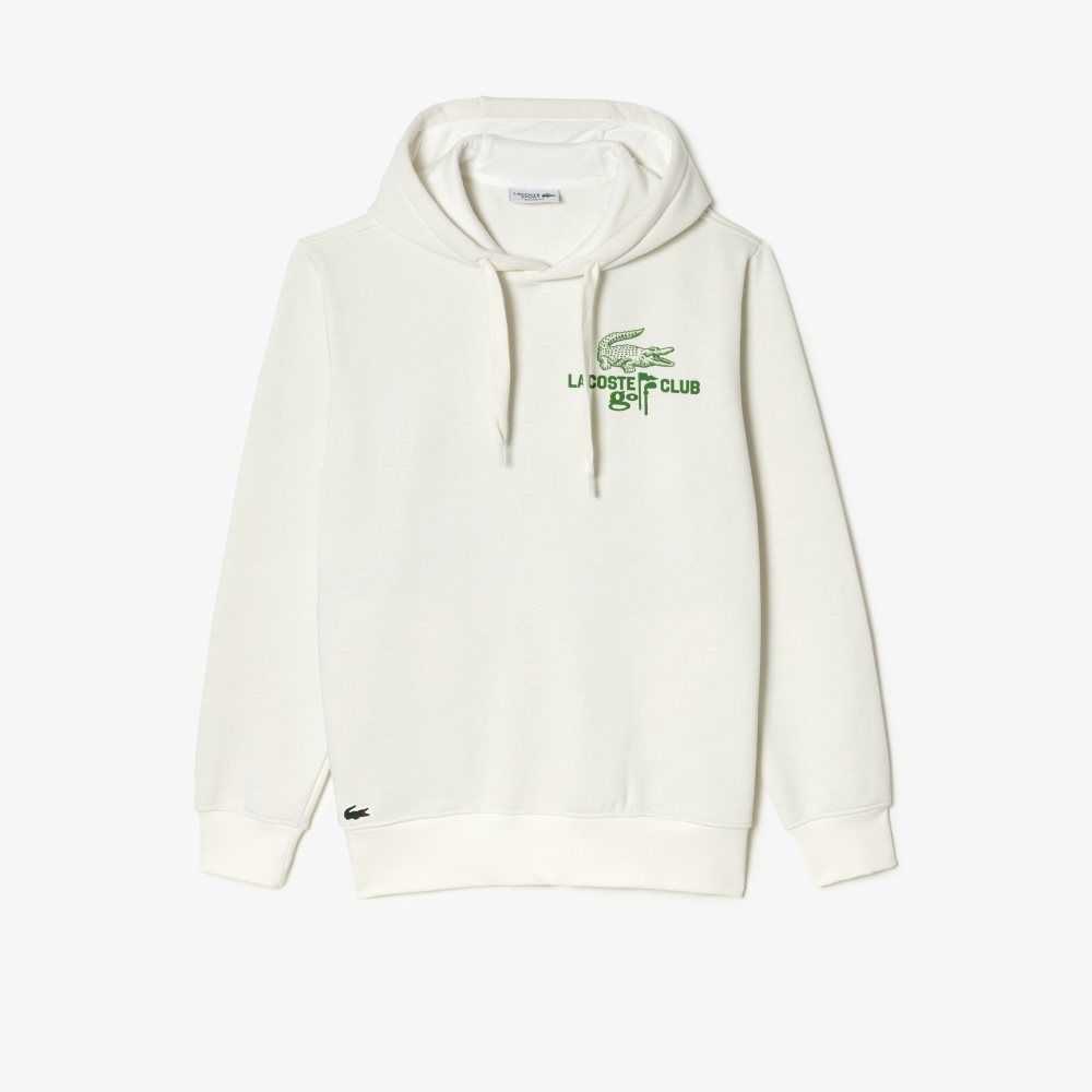 Lacoste Golf Relaxed Fit Hoodie Blancas | 0213-PQBHW