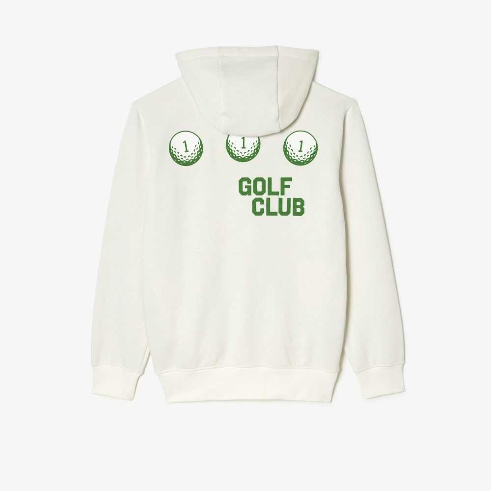 Lacoste Golf Relaxed Fit Hoodie Blancas | 0213-PQBHW