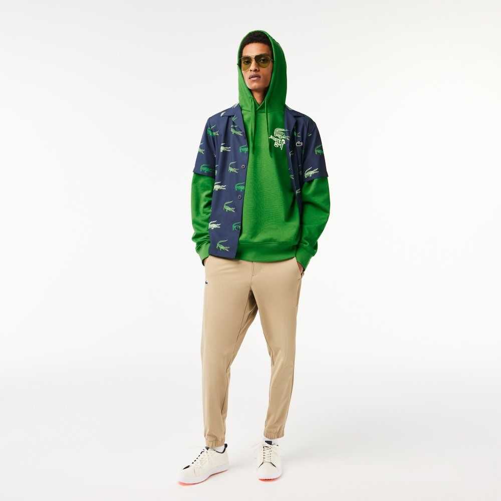 Lacoste Golf Relaxed Fit Hoodie Verde | 8569-SNCBA