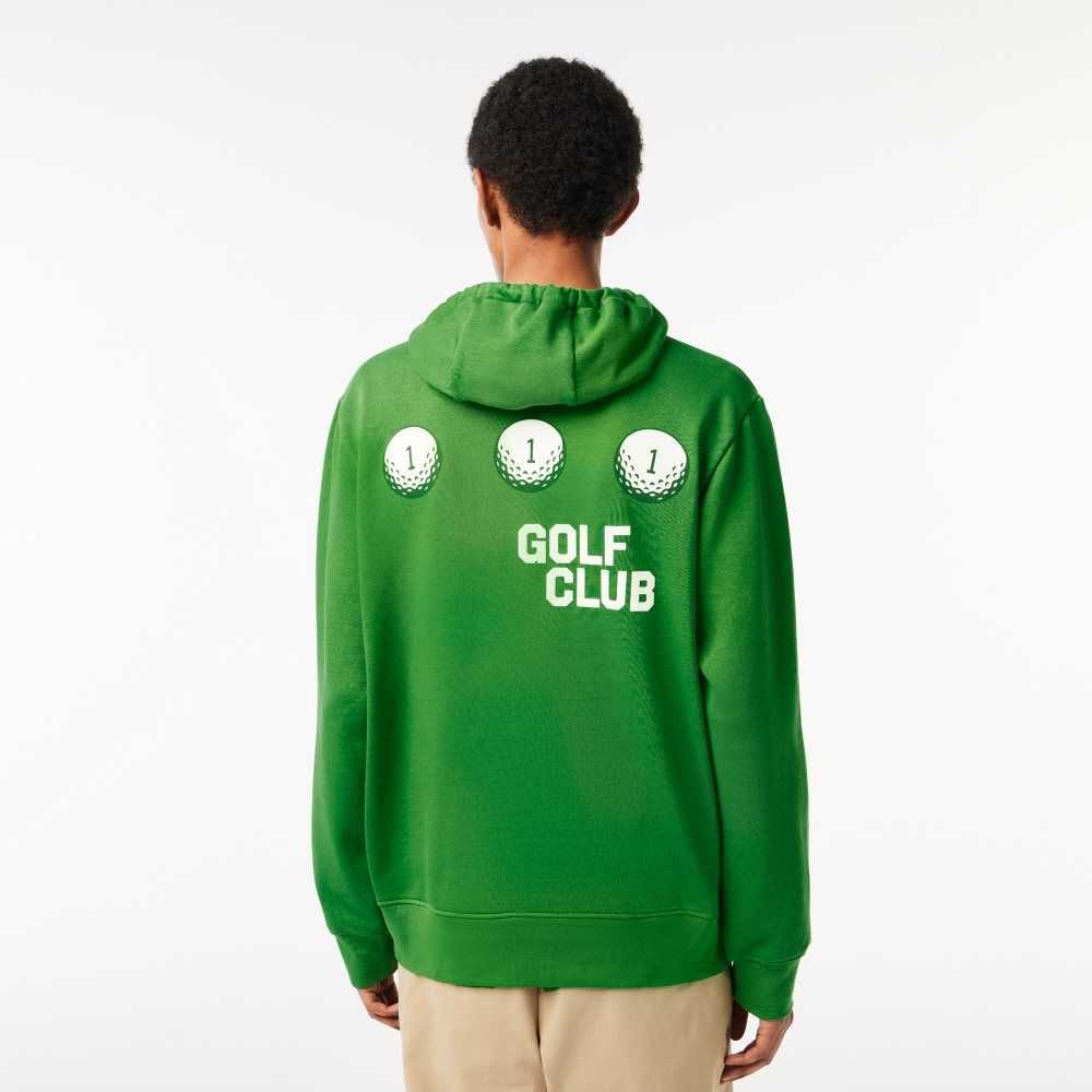 Lacoste Golf Relaxed Fit Hoodie Verde | 8569-SNCBA