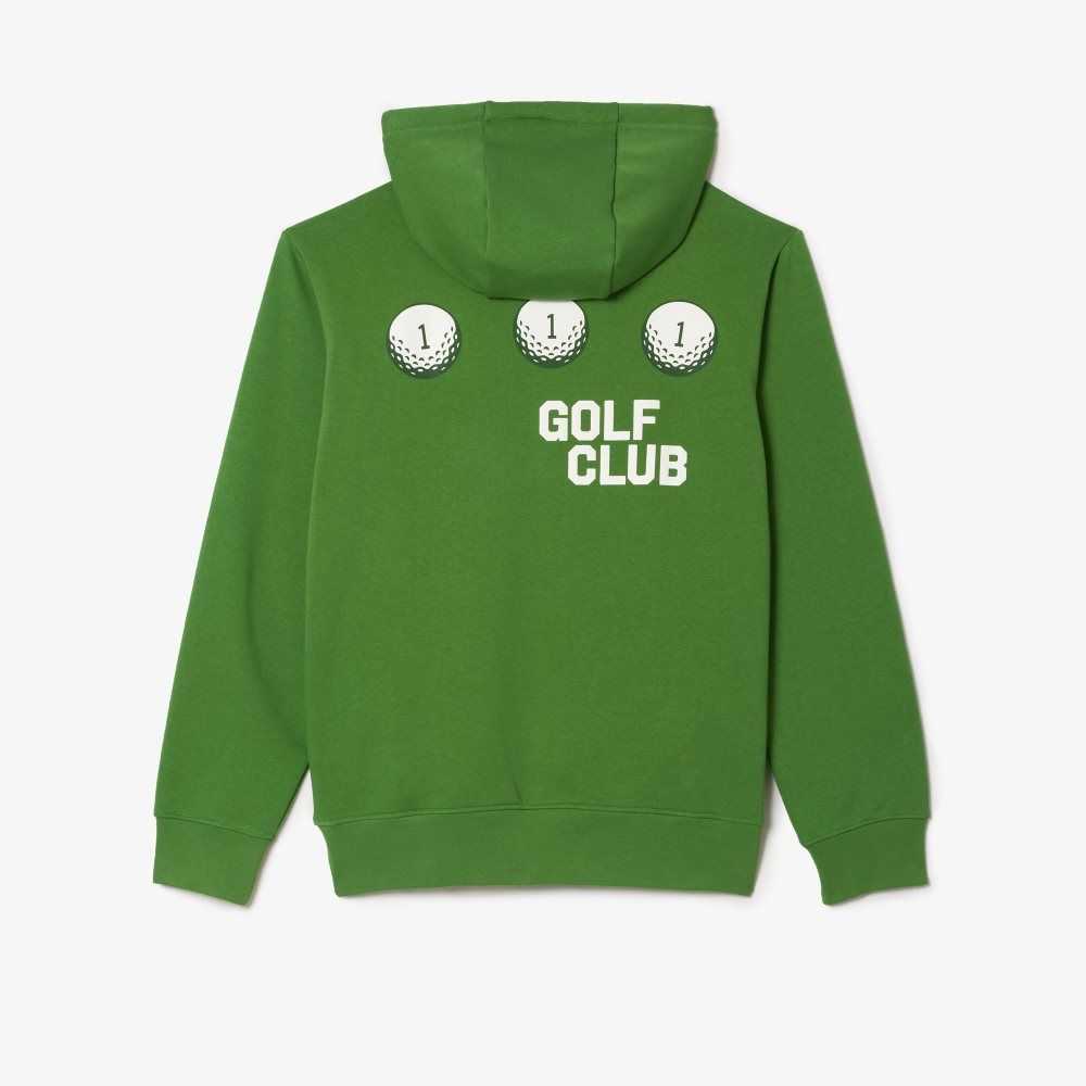 Lacoste Golf Relaxed Fit Hoodie Verde | 8569-SNCBA