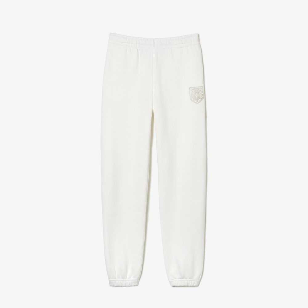 Lacoste Goop Algodon Fleece Trackpants Blancas | 3870-CHDWJ