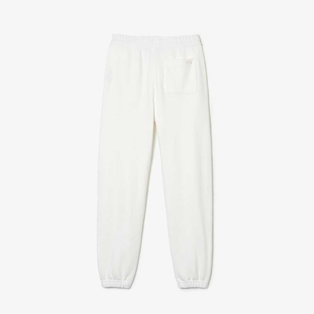 Lacoste Goop Algodon Fleece Trackpants Blancas | 3870-CHDWJ