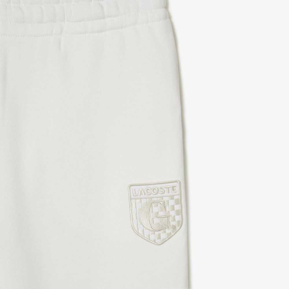 Lacoste Goop Algodon Fleece Trackpants Blancas | 3870-CHDWJ