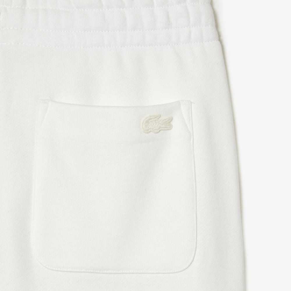 Lacoste Goop Algodon Fleece Trackpants Blancas | 3870-CHDWJ