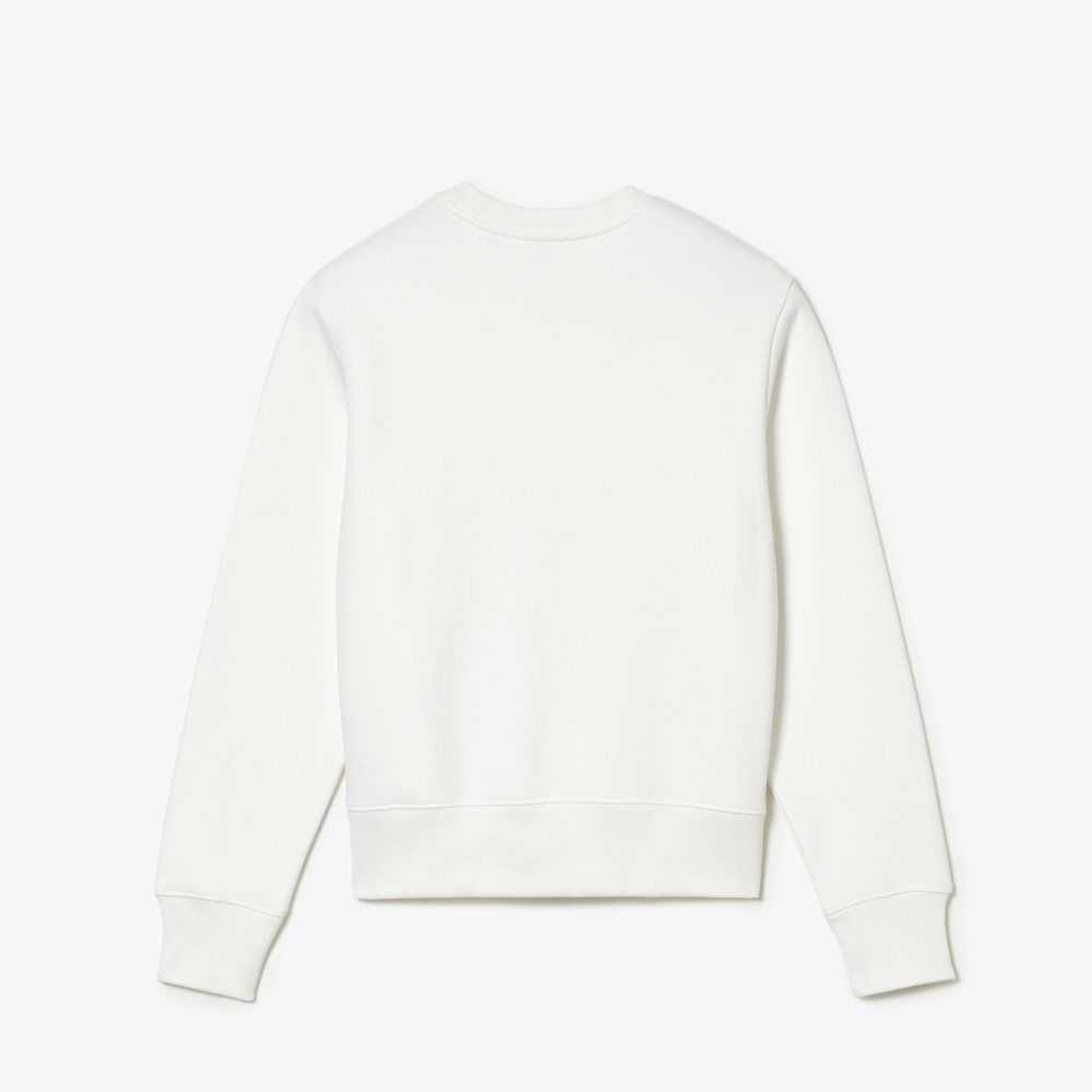 Lacoste Goop Unbrushed Algodon Fleece Blancas | 3145-EWBVX