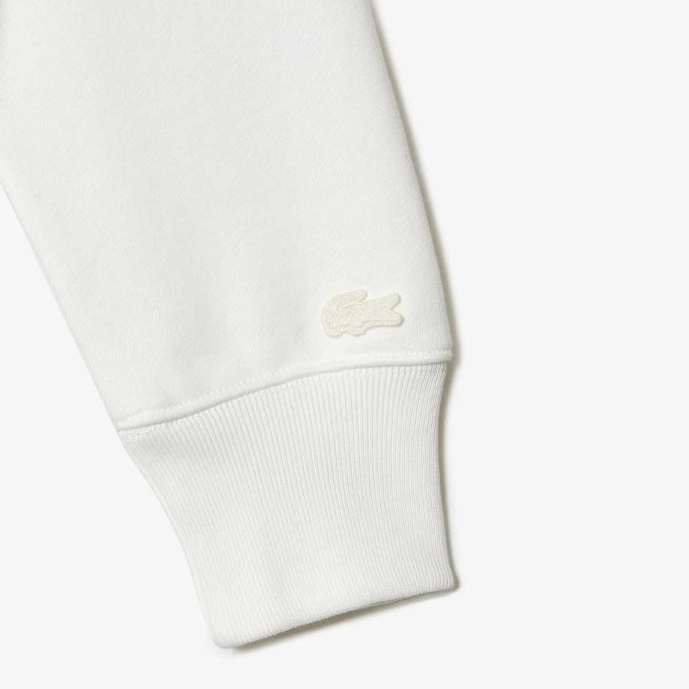 Lacoste Goop Unbrushed Algodon Fleece Blancas | 3145-EWBVX