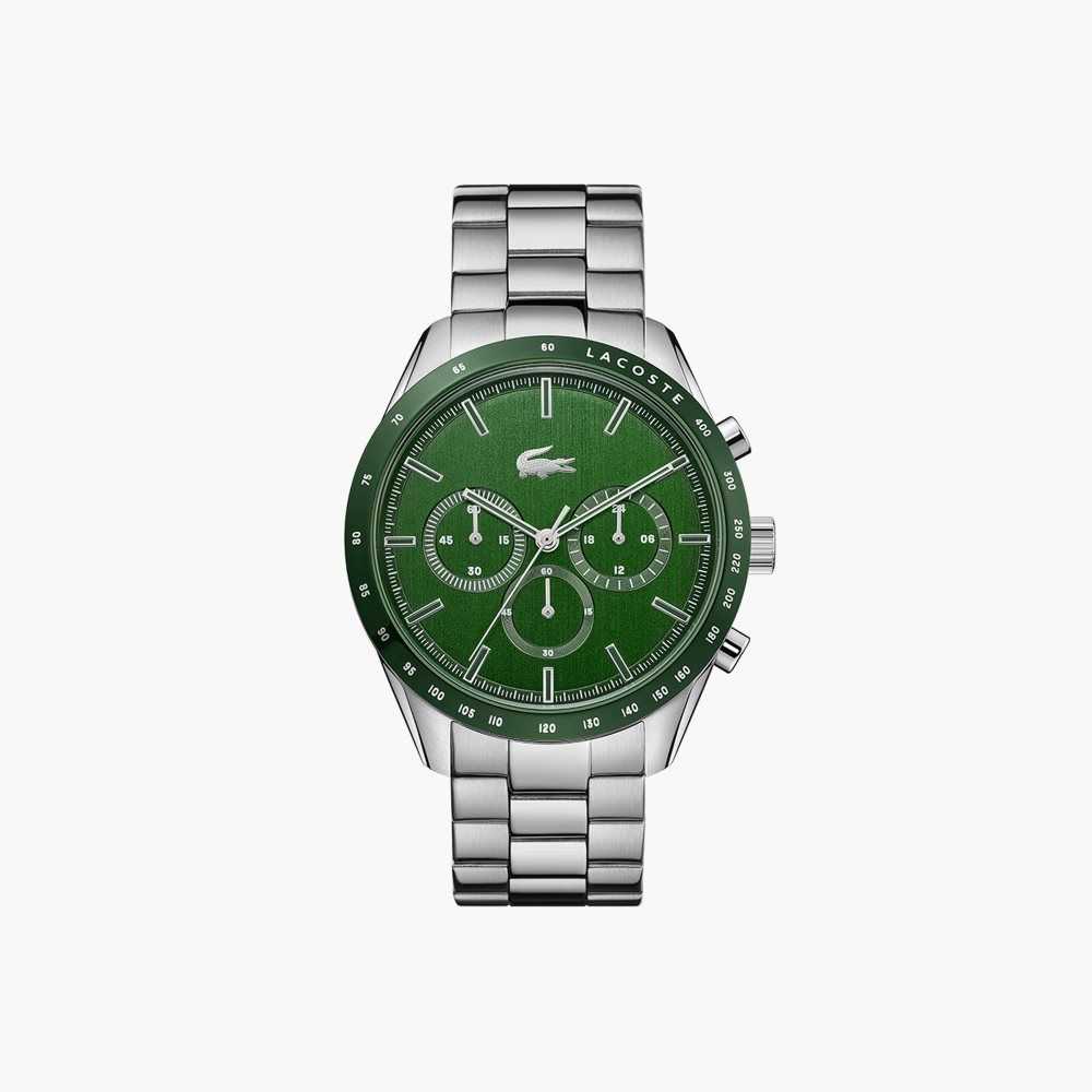 Lacoste Green Stainless Steel Correa Boston Chrono Plateadas | 5802-RXAZF