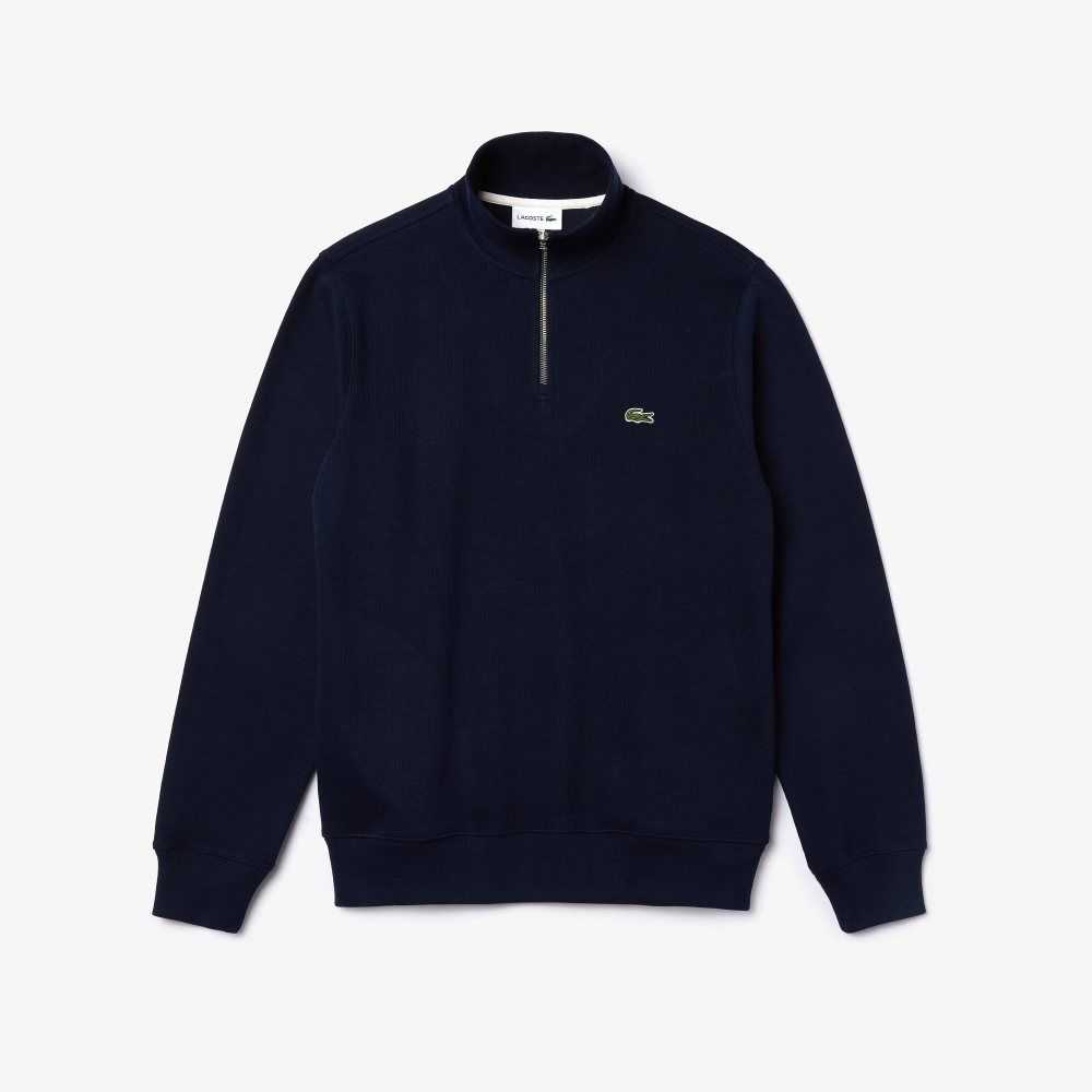 Lacoste Half Zip Algodon Azul Marino Azules | 7206-RKCPM