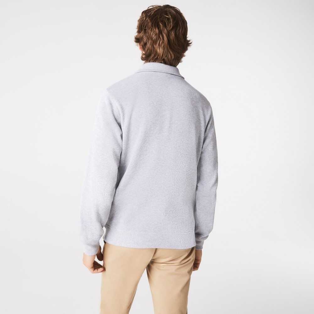 Lacoste Half Zip Algodon Gris | 8365-HAZFE