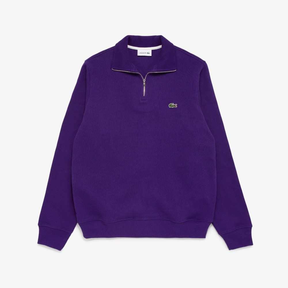 Lacoste Half Zip Algodon Moradas | 4051-ILOAT