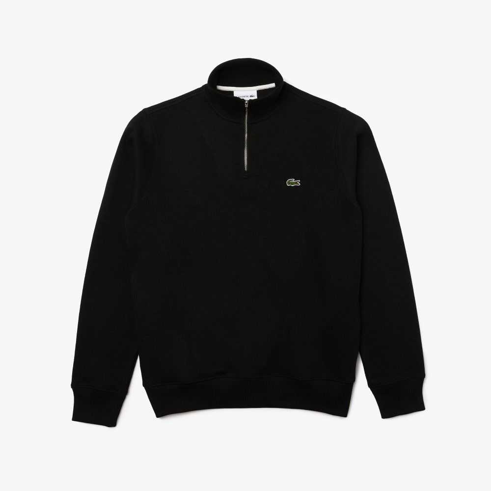 Lacoste Half Zip Algodon Negras | 6748-ACLED