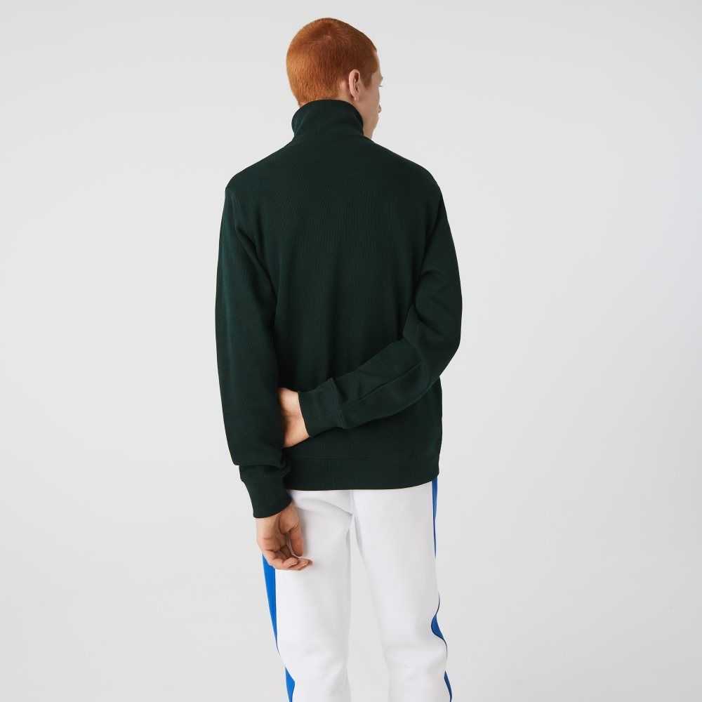 Lacoste Half Zip Algodon Verde | 7609-JPSUQ